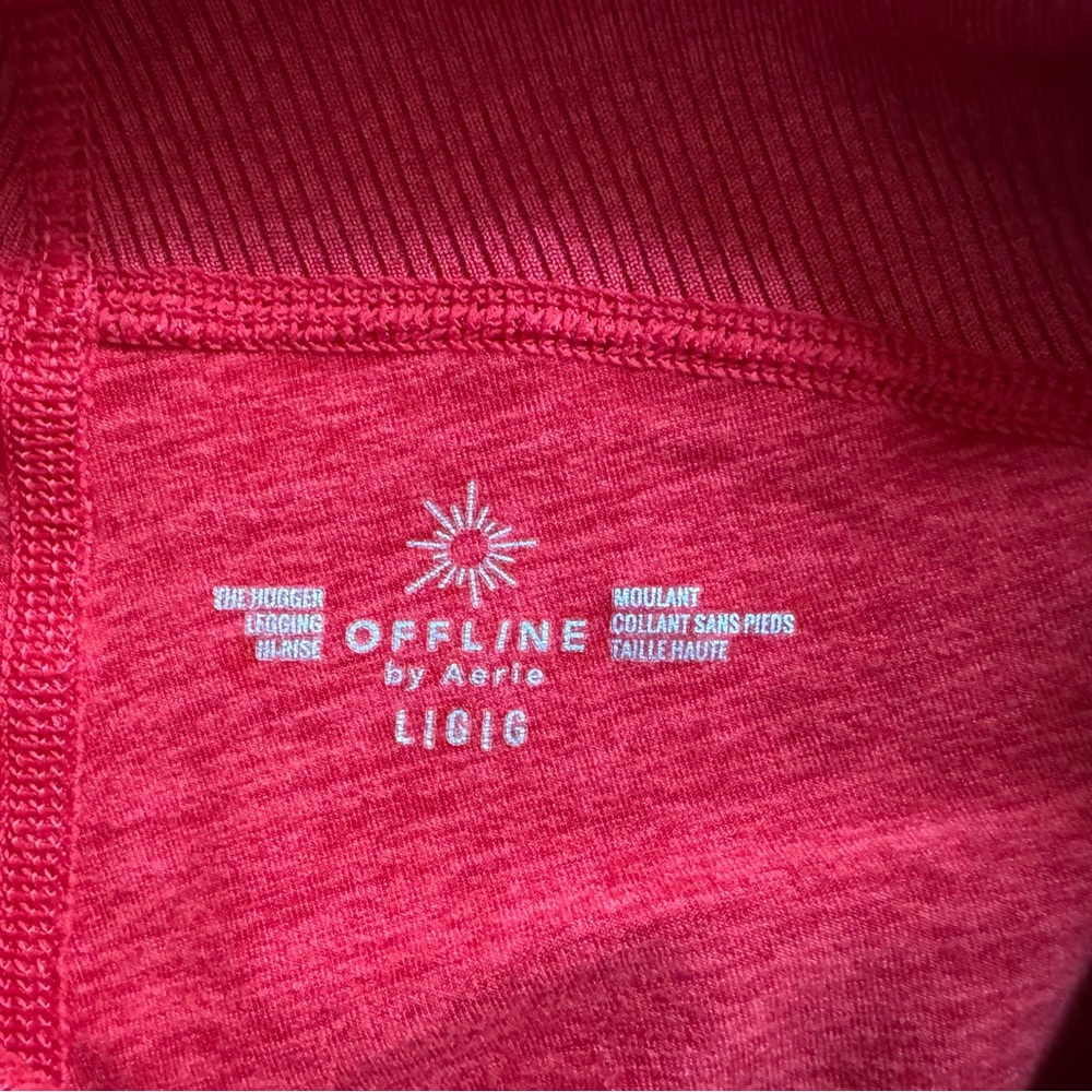 OFFLINE By Aerie | The Hugger Matching Ribbed Workout Set | L/XL - Red - Picture 11 of 12